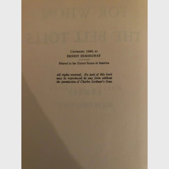 First Edition Ernest Hemingway Books - Picture 3 of 3